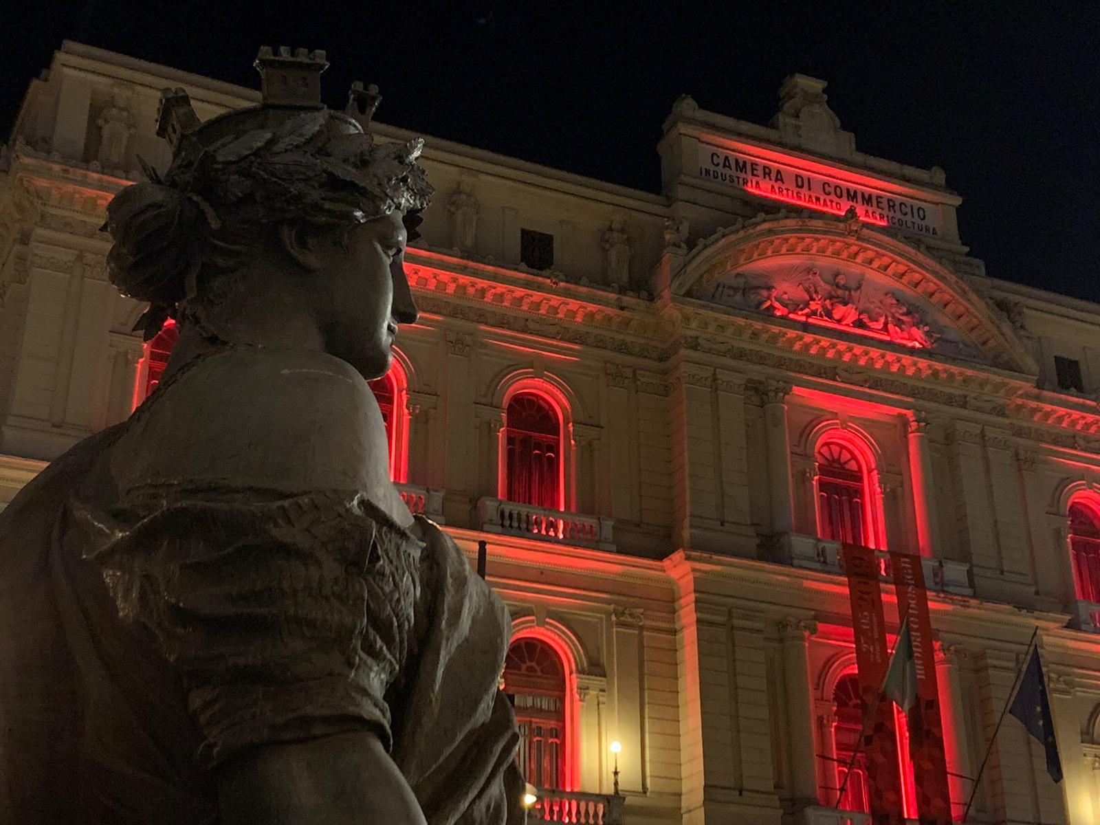 La Camera di Commercio si colora di rosso per la Giornata contro la Violenza sulle Donne