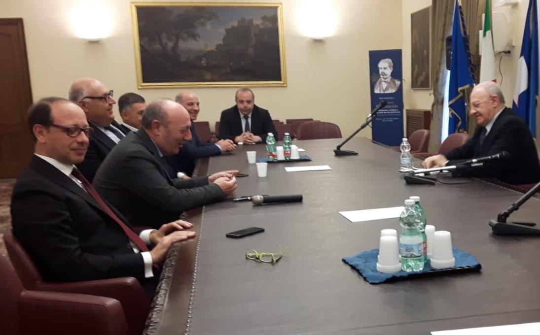Il Presidente Fiola incontra  il Presidente della Regione Campania on. Vincenzo De Luca